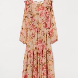 H&M floral tiered dress